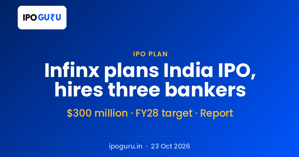 Infinx IPO: Kotak, Nomura and Avendus Hired for $300 Million Issue, Says Report