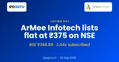 ArMee Infotech Listing Price ₹375 on NSE, ₹368.85 on BSE