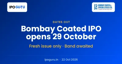 Bombay Coated and Special Steels IPO Opens 29 October With a ₹183 Crore Fresh Issue