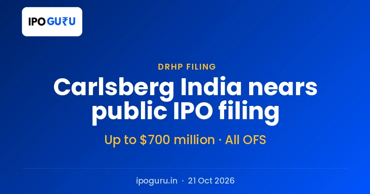 Carlsberg India IPO: Public Filing Near for Offer of Up to $700 Million, Report Says