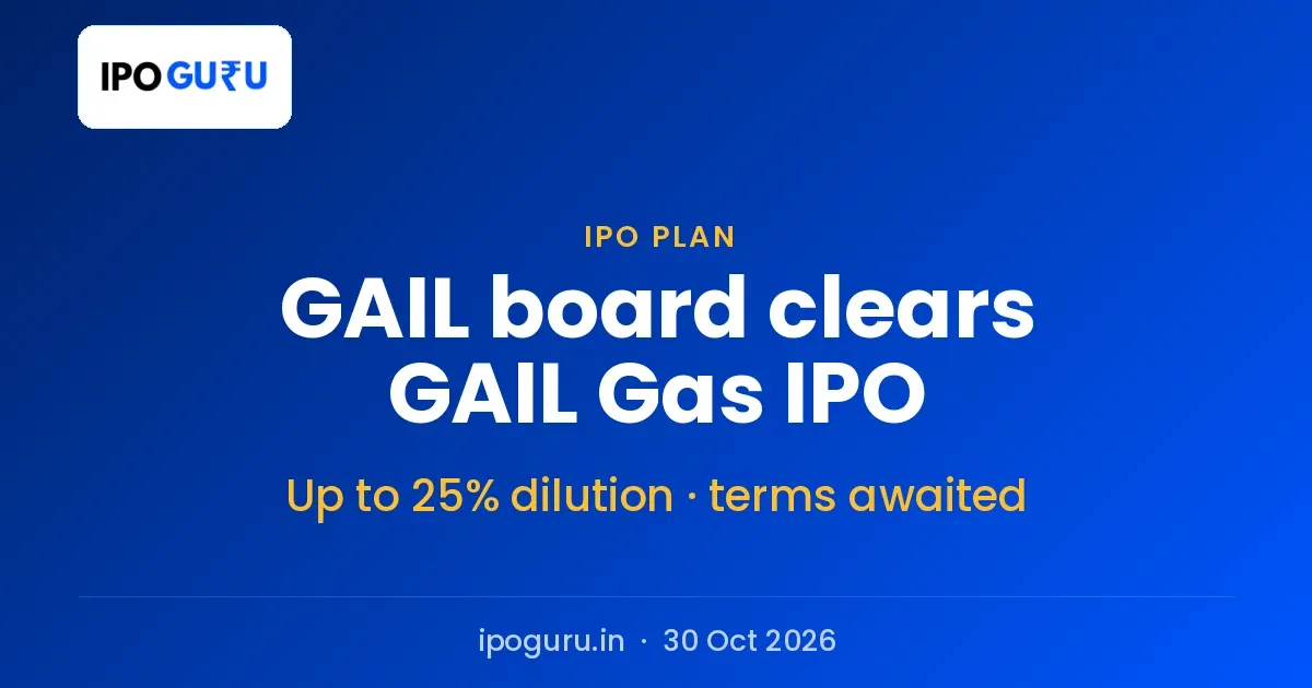 GAIL Gas IPO: GAIL Board Clears Listing of City Gas Arm, Up to 25% Dilution