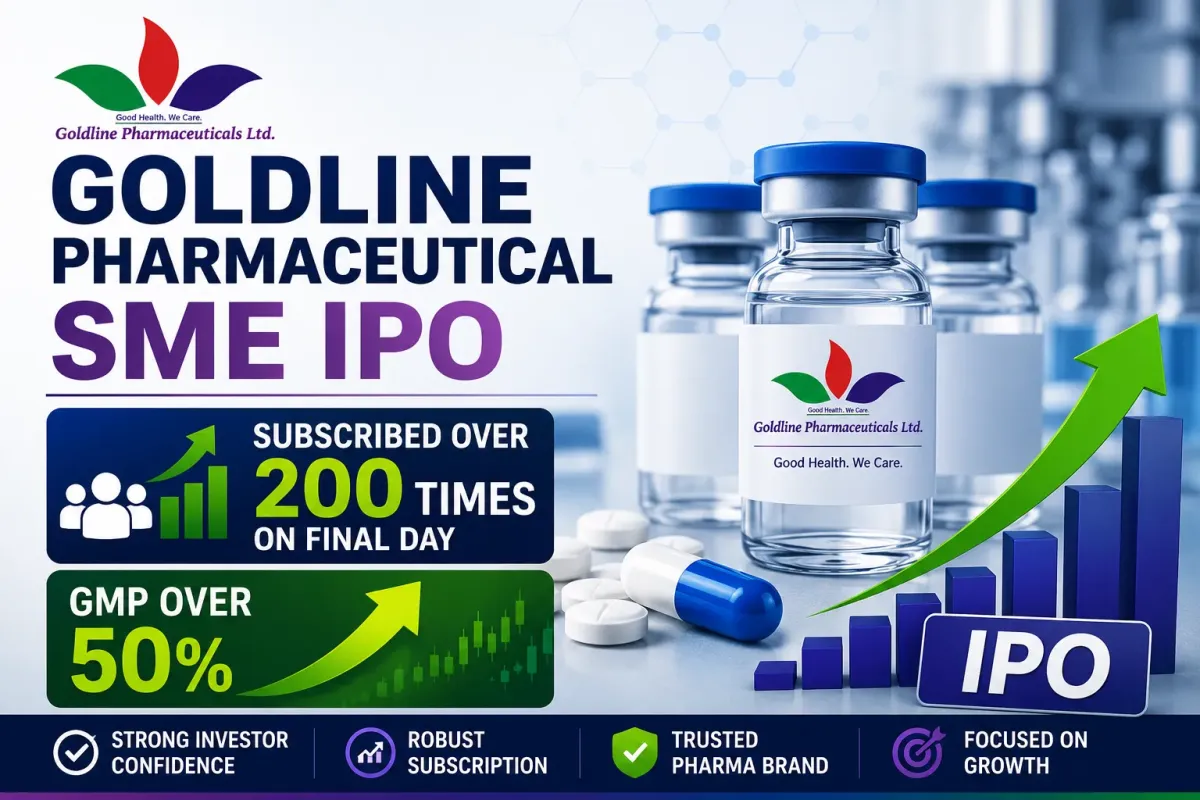 Goldline Pharmaceutical SME IPO Subscribed over 200 Times on Final Day, GMP over 50%
