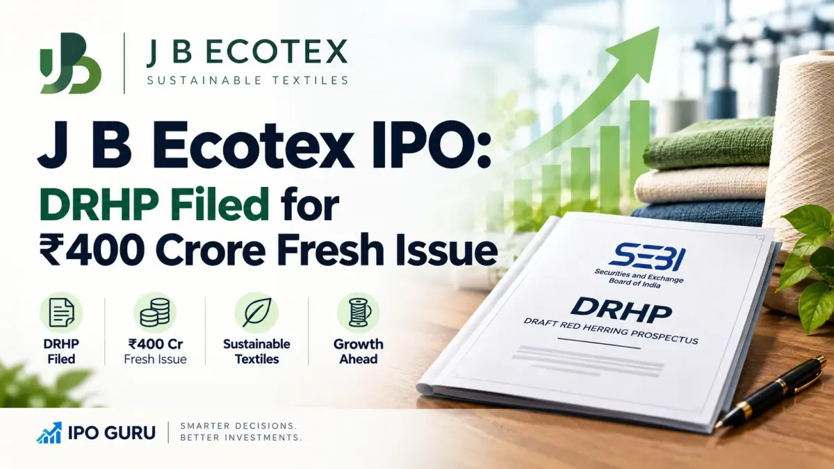 J B Ecotex IPO: DRHP Filed for ₹400 Crore Fresh Issue