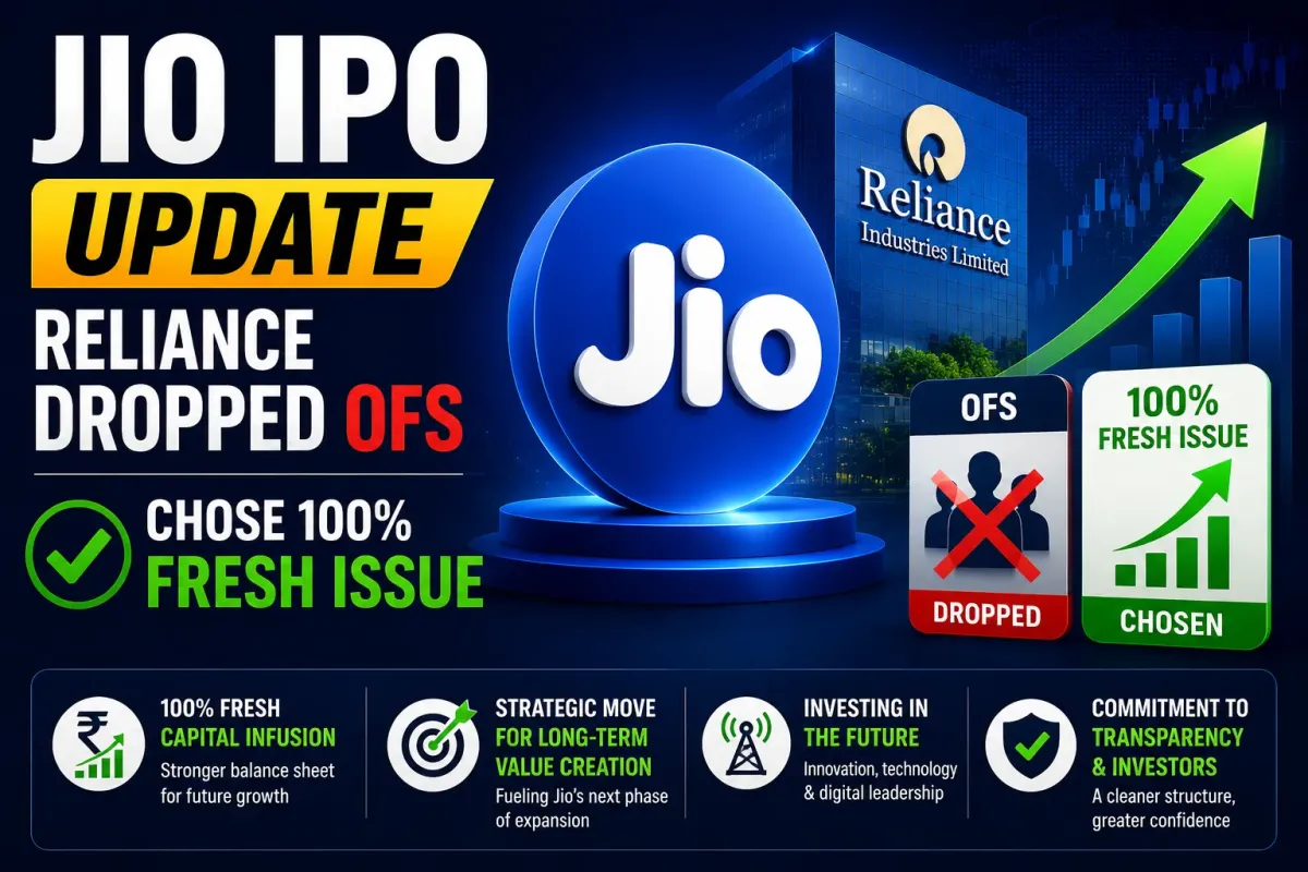 Jio IPO Update: Reliance Dropped OFS and Chose 100% Fresh Issue