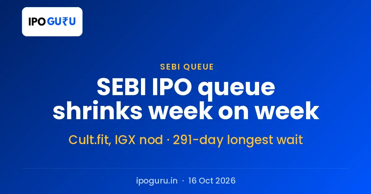 SEBI IPO Queue: 64 Drafts Under Review, Cult.fit and IGX Cleared