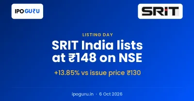 SRIT India Listing Price ₹148 on NSE, +13.85% vs Issue