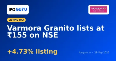 Varmora Granito Listing: Shares Open at ₹155 on NSE, 4.73% Up